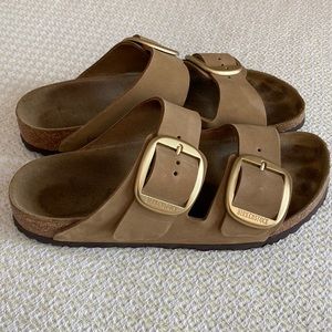 Birkenstock Arizona Big Buckle Nubuck Leather size 10-10.5, EUR 41